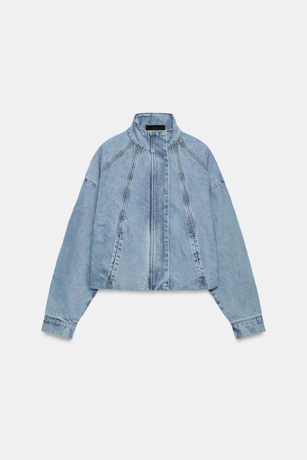 Blouson Bomber en Denim Z1975 à Col Montant (2)